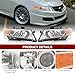 AJP Distributors Headlights Headlamps Front Driving Head Lights Lamps LH+RH Complete Assembly Pair Compatible/Replacement For TSX Sedan CL9 2004 2005 2006 2007 2008 04 05 06 07 08