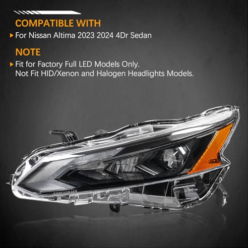 Left Projector Headlight w/DRL Compatible with 2023-2024 Nissan Altima by LeanisTrim - Used condition - Image 2