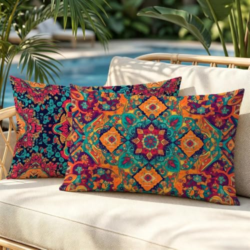 Coussin extérieur imperméable orange pour protéger vos assises de jardin avec élégance - 6