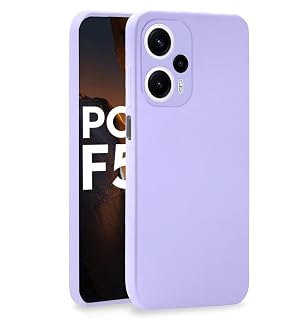 Pikkme Poco F5 5G Back Cover Soft Matte Liquid Silicone TPU | Camera Protection | Shockproof Slim Back Case for Poco F5 5G (Purple)