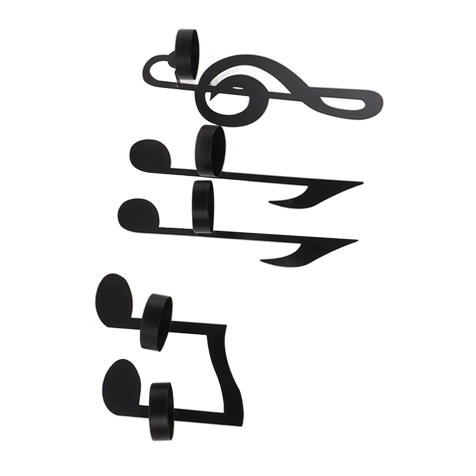 Applique Murale Note de Musique Noire, Métal Fer 4Pcs Bougeoir Note de Musique Accrocheur Décoration de la Maison Exquis pour Les Mariages pour Les Activités