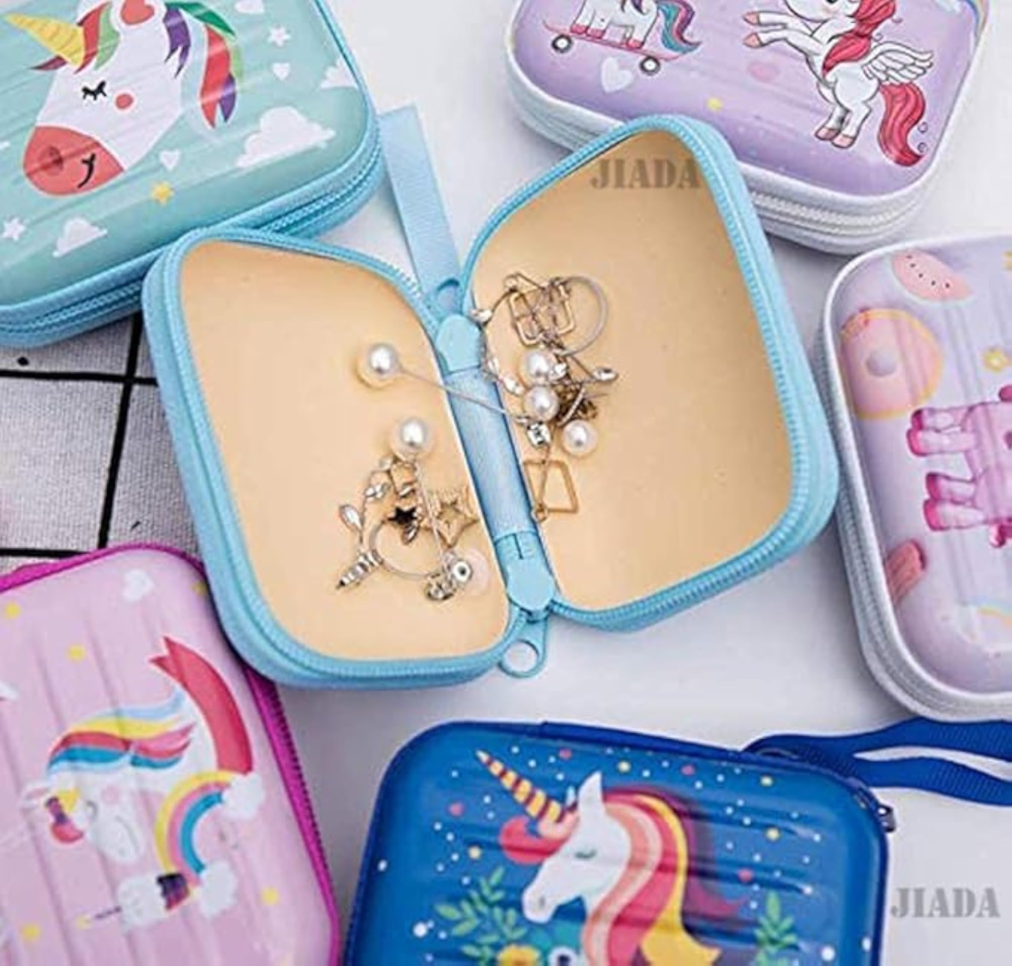 Unicorn Coin Purse, Mini Zipper Wallet Case with Handle