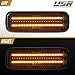 USR 89-94 S13 Front Side Marker Light – Parking Lamps (Left + Right) Pair - Compatible with 1989-1994 Nissan 240SX, 180SX, Silvia, Pig Nose / 1993-1997 Altima All Models (SMOKE LENS with AMBER LED)