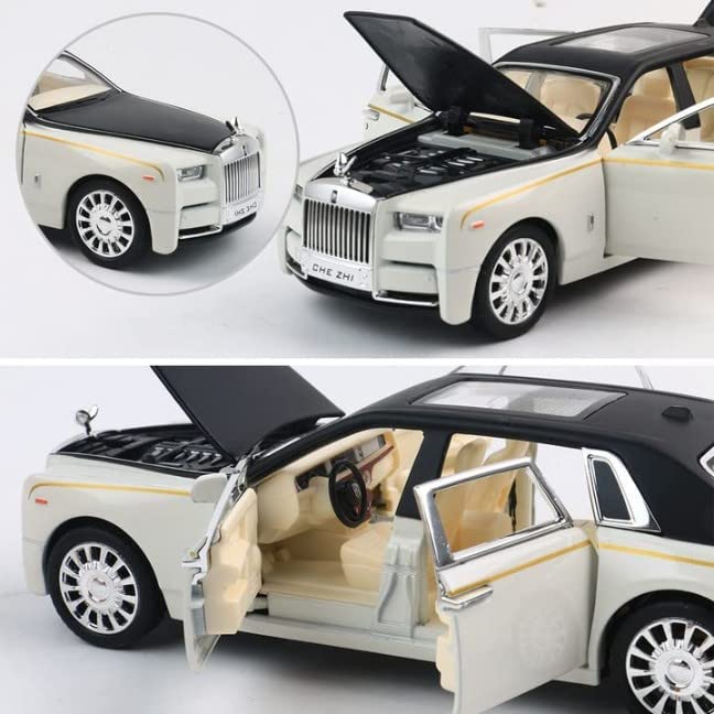 Image of Invite Enterprise 1:32 Rolls-Royce Phantom Model Car,Zinc Alloy Pull Back Toy car with Sound and Light for Kids Boy Girl Gift 【Colors as Per Stock】