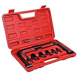 Handor 10pcs Valve Spring Compressor Tool Set with C Clamp Service Kit for Motorcycle, ATV, Car, Small Engine Vehicle Equipment