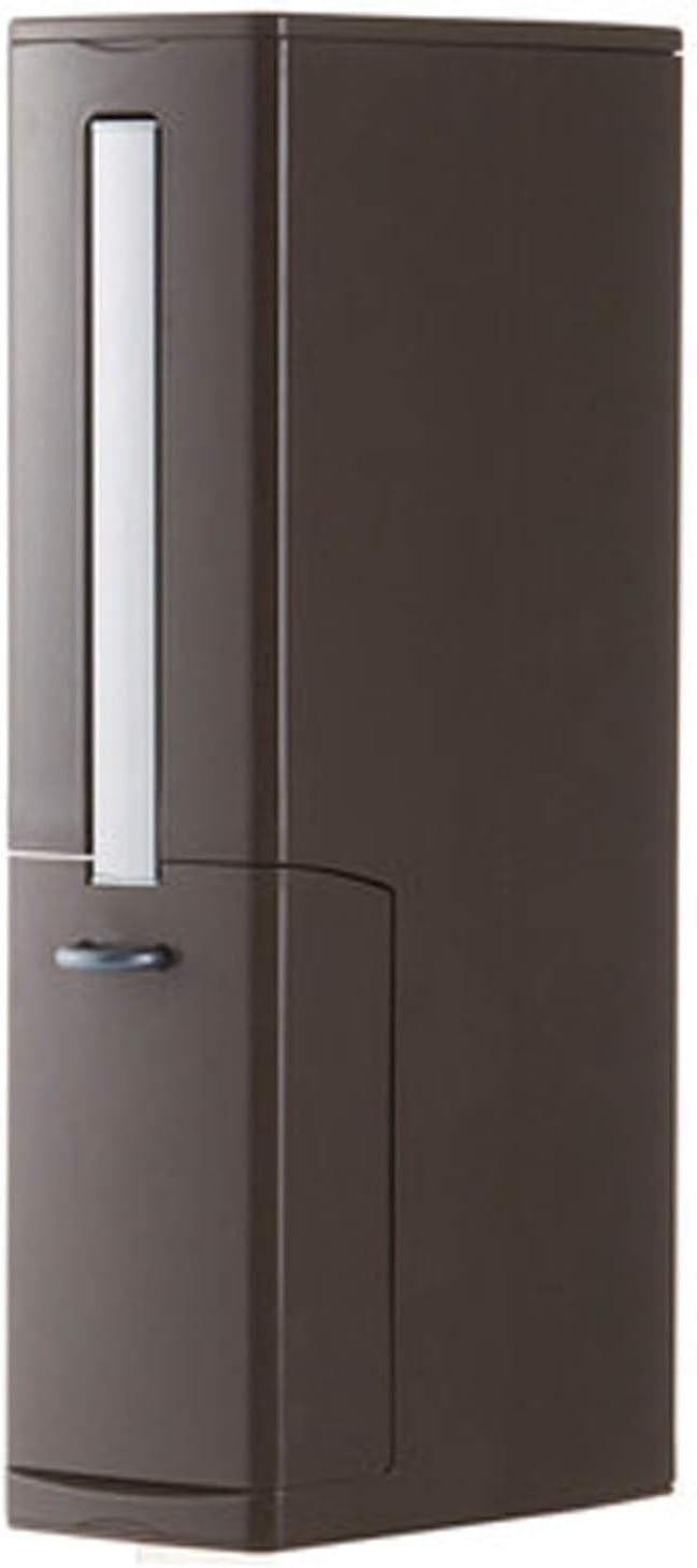 Toilet Brush，Toilet Wand，Toilet Brush Set with Holder, Brush, and Trash Can - Brown Plastic, Perfect for Small Spaces(Brown)