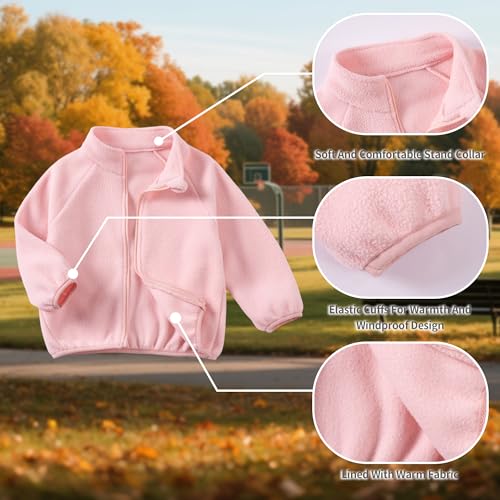 Toddler & Kids Fleece Jacket - Soft Warmth for Boys & Girls, Machine Washable, Lightweight & Cozy for Daily Wear4