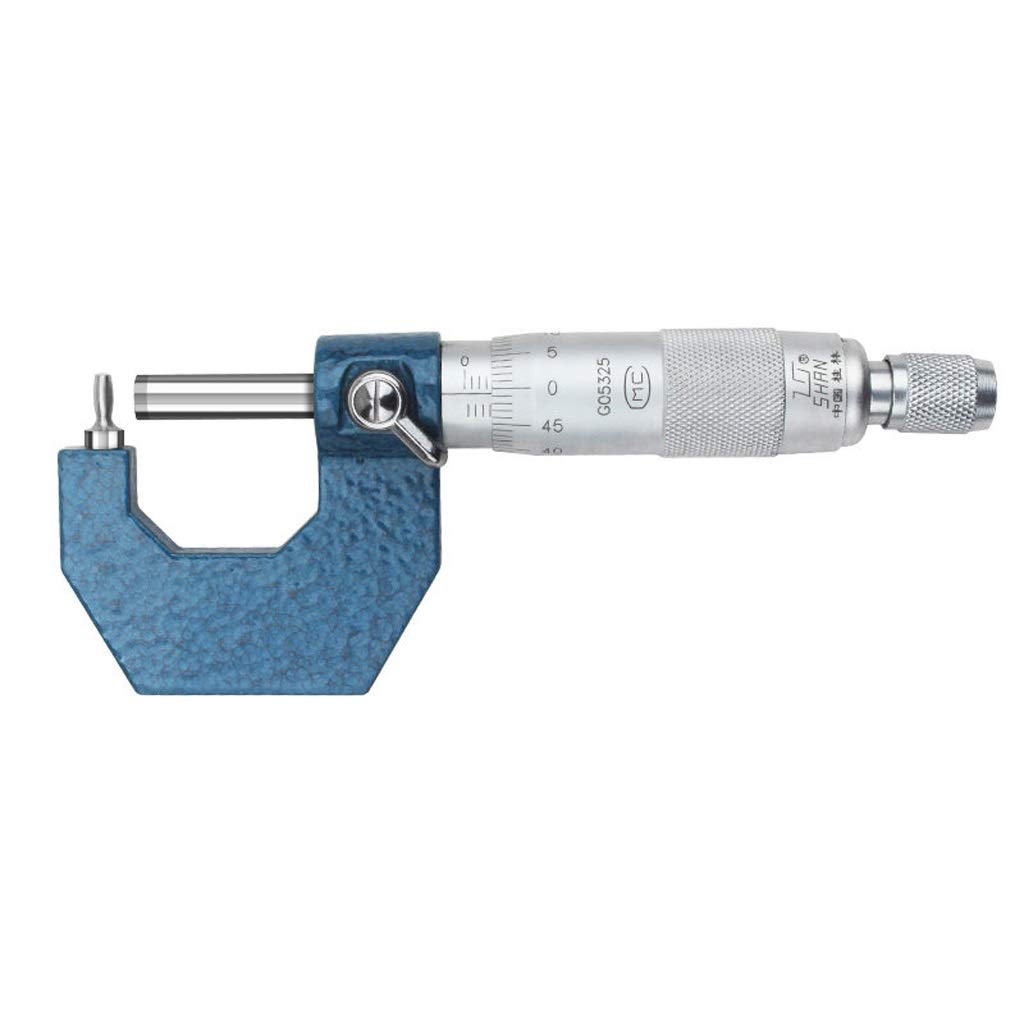 RJJ Micrometro a Muro Micrometro da 0-25 mm / 0,01mm Thy Drum Type Micrometro Misuratore di Spessore