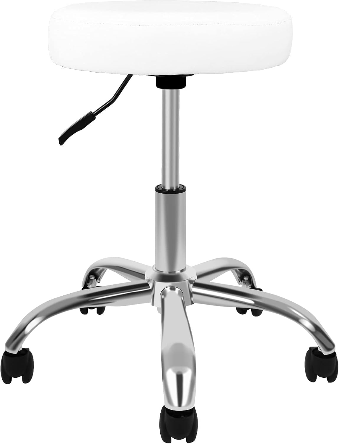 YSSOA Round Stool Chair with Wheels Height Adjustable, Black : Beauty & Personal Care