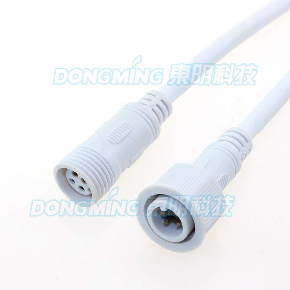 Gimax 50 pairs 4pin White RGB Waterproof cabl 40cm long wire connector for led strip connector