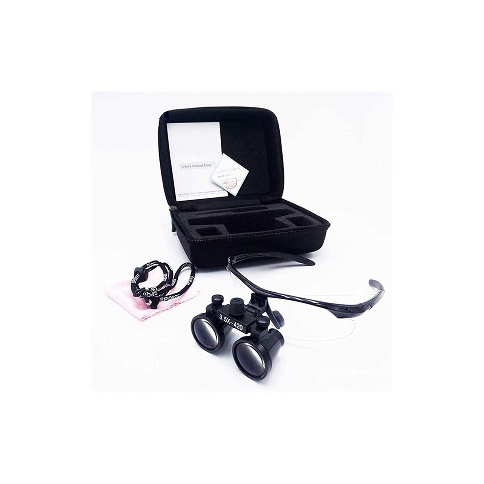 Lupa de diadema con luz LED, aumento de 2.5X y 3.5X para pasatiempos, lectura, joyería y aplicaciones médicas