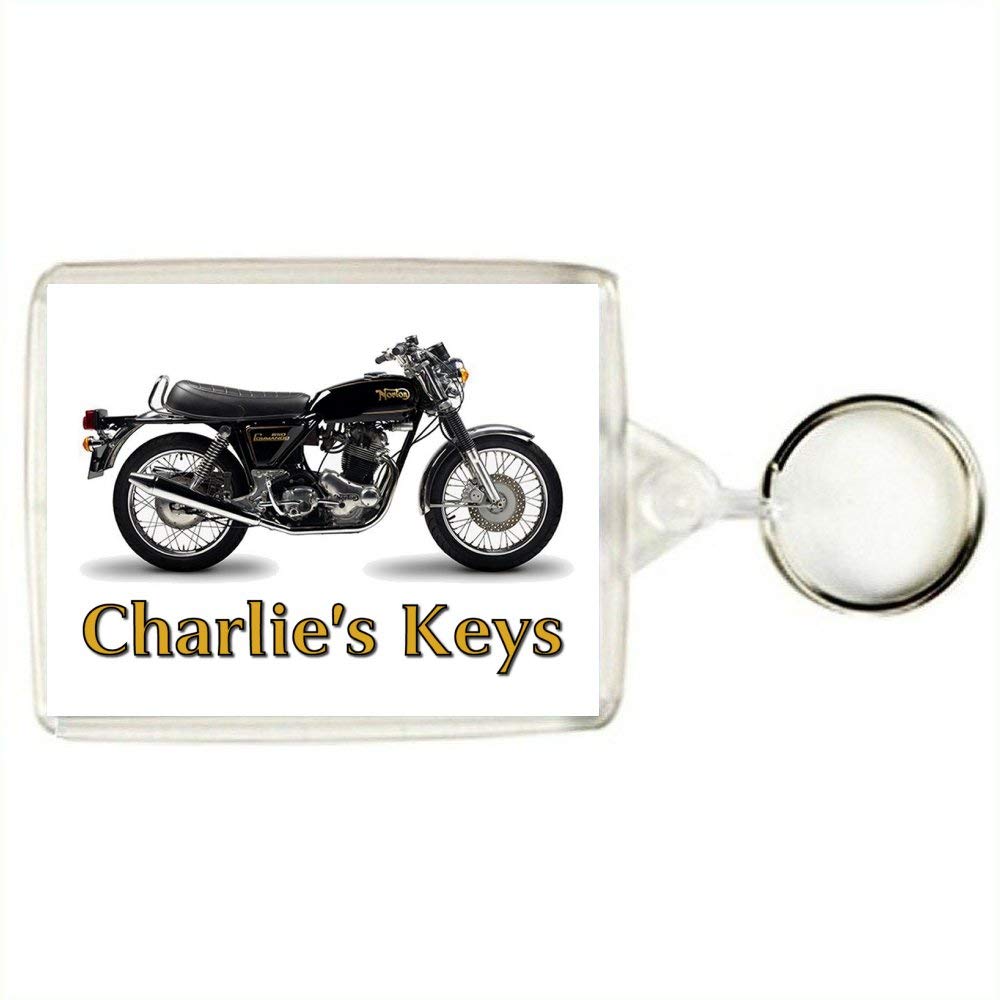 Key Expressions Personalised Classic Motorcycle Keyring/Bag Tag for NORTON COMMANDO Enthusiasts