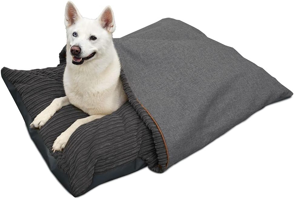 FibreFilled Large Burrower Calming Dog Bed with Comfort