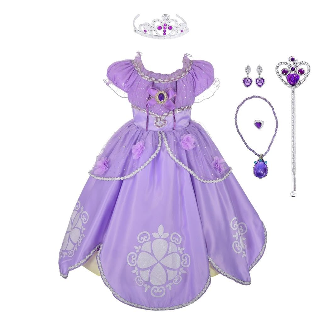 Lito Angels Purple Medieval Fantasy Princess Costume, Age 8-9 Years