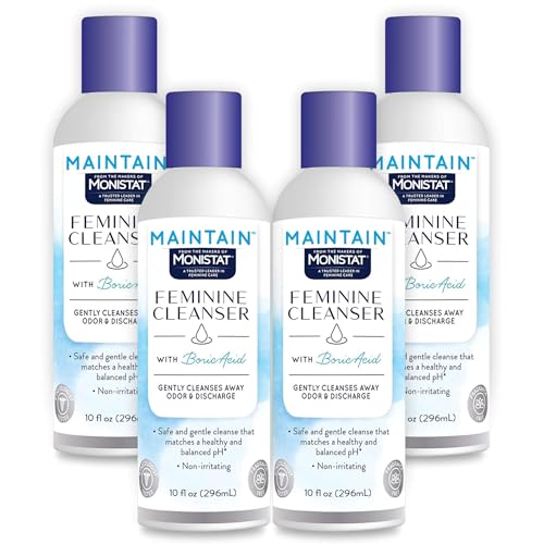 Monistat Boric Acid Feminine Wash, Fragrance-Free (3 x 10 fl oz)