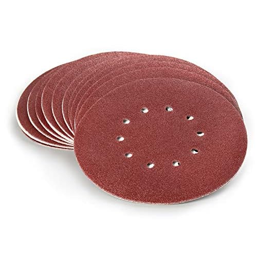 Wand und Deckenschleifer Schleifscheiben 225 Klett von Wabrasive | 25 Stück | Korn 40 | Schleifpapier 225mm Klett 10 Loch | Geeignet für Trockenbauschleifer, Flex Giraffe Schleifmaschine