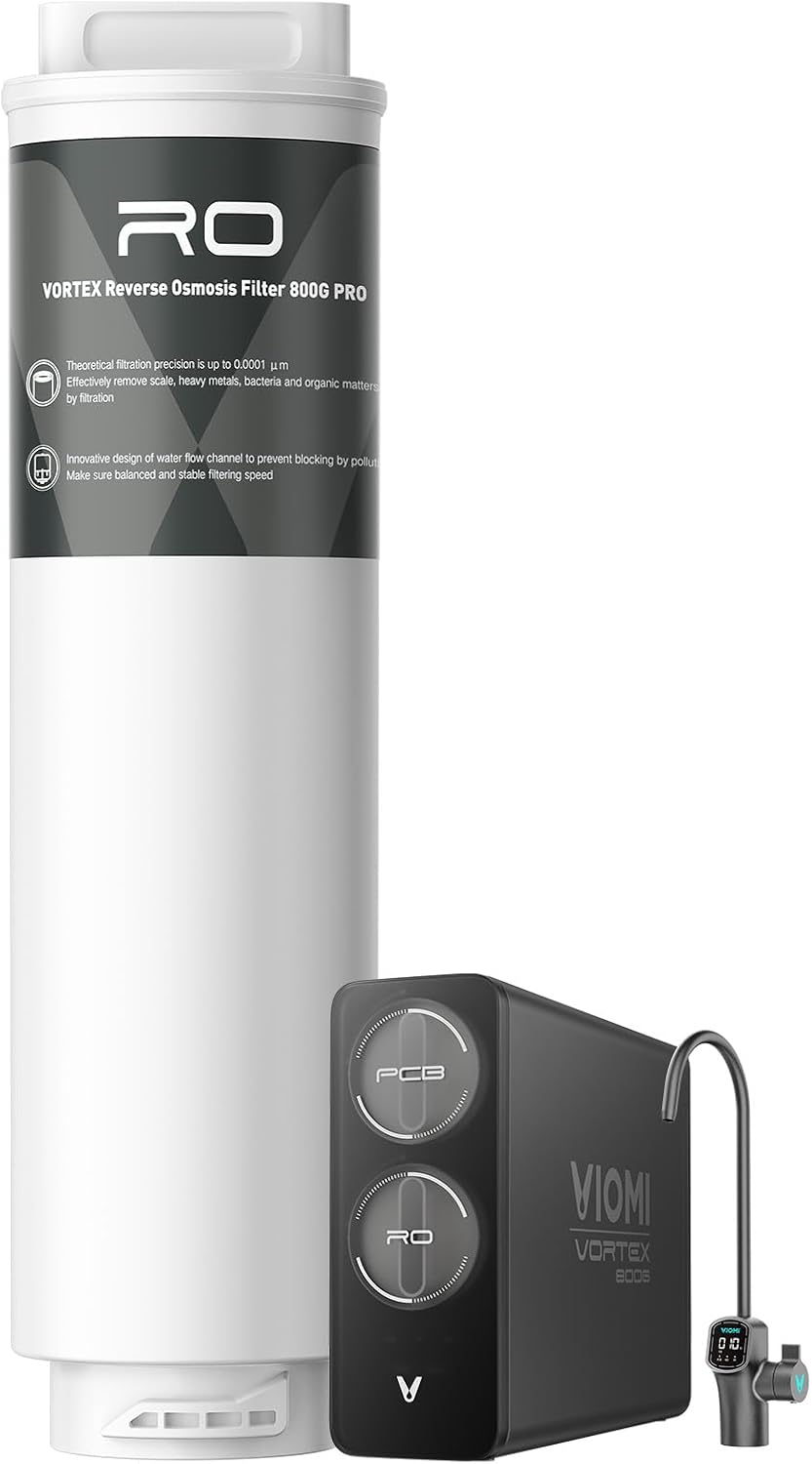 VIOMI V8 Pro RO800 Filter, Replacement for Viomi Reverse Osmosis Water Filter, 24-Month Lifetime, Compatible with VORTEX 8 Pro Reverse Osmosis System Specifically