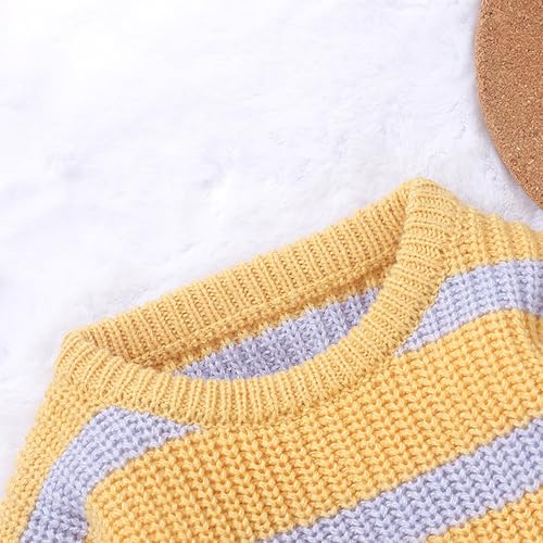 Toddler Kids Halloween Stripe Knitted Pullover Boys Girls Long Sleeve Thicken Sweater Crew Neck Sweat Knitwear3