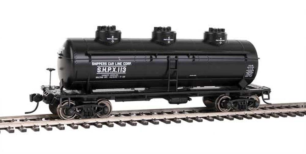 Walthers HO Scale 36' 3-Dome Tank Car SHPX (Black/White Lettering) #113
