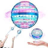 Selvim Fliegender Ball [Als Bumerang & Multiplayer-Interaktion], Hover Ball fallfest, Flying Ball mit LED Licht, Drohnen Fidget Spinner für Jungen Mädchen, Mini UFO für Indoor Outdoor
