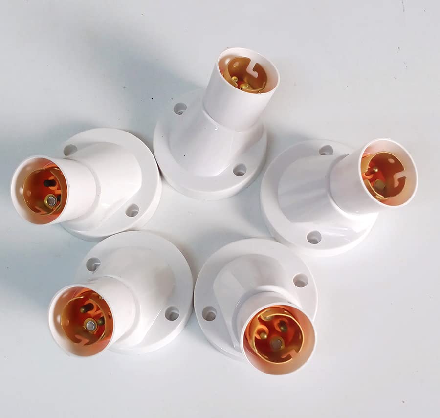 White Plastic Lamp Holder (5 Pcs)-image-7
