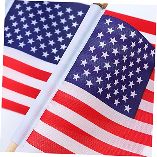 Drapeaux américains à main robustes en lot de 48 pièces Mipcase