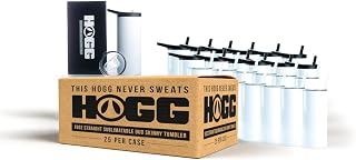 Hogg 15oz Sublimatable Duo Skinny Tumbler Case (25 Pack) DIY, Customizable, Add Logo, Vinyl, Alcohol Ink, or Glitter & Epoxy To Any Cup. Bulk/Wholesale Sublimation Tumblers