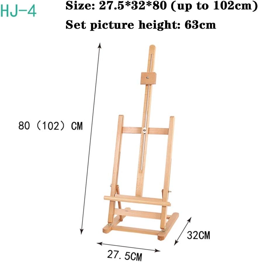 Multi-Function Stand Painting with Drawer Display Profession Wood Oil Sketch for Painting Art (B)