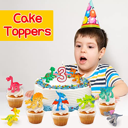 36 Pcs Dinosaur Bulk Toys Easter Basket Goodie Bags Stuffers Gifts For Kids School Prizes For Classroom Birthday Party Favors For Boys Girls Cupcake Toppers Pinata Easter Egg Fillers Treasure Box Toys #TOP6