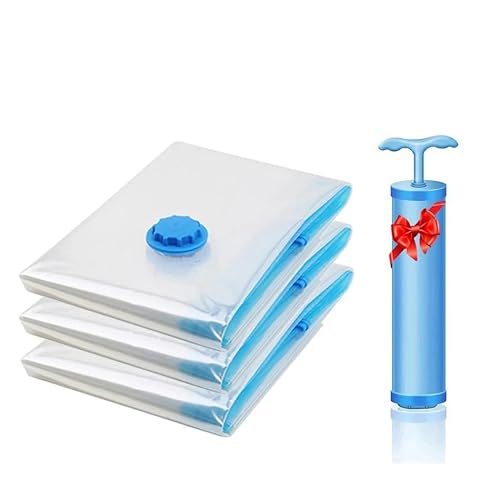 Vacuum Storage Bags Vacuum Storage Bags Wardrobe Organizer Seal Bag Space Saving For Clothes Pillow Bedding Blanket Packaging Storager(3pack Bags with pum,60X80cm)