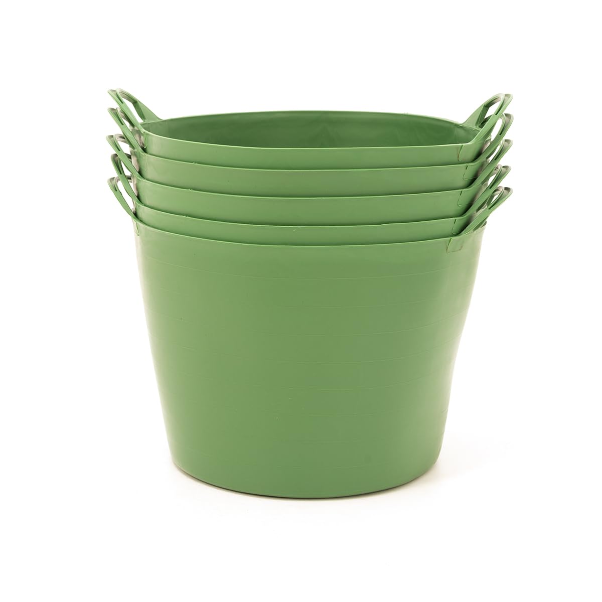 BiGDUG Plastic Flexi Tubs (42 Litre) - Pack of 3 - Black - Heavy Duty Trugs Flexible Storage Bucket - Multi Purpose Round Container — view 12