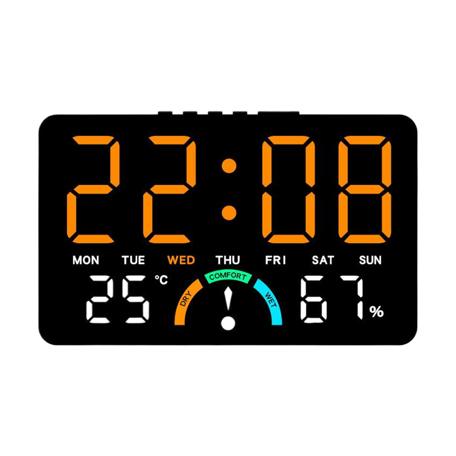 Réveil numérique de chambre avec indicateur thermique pour un sommeil serein