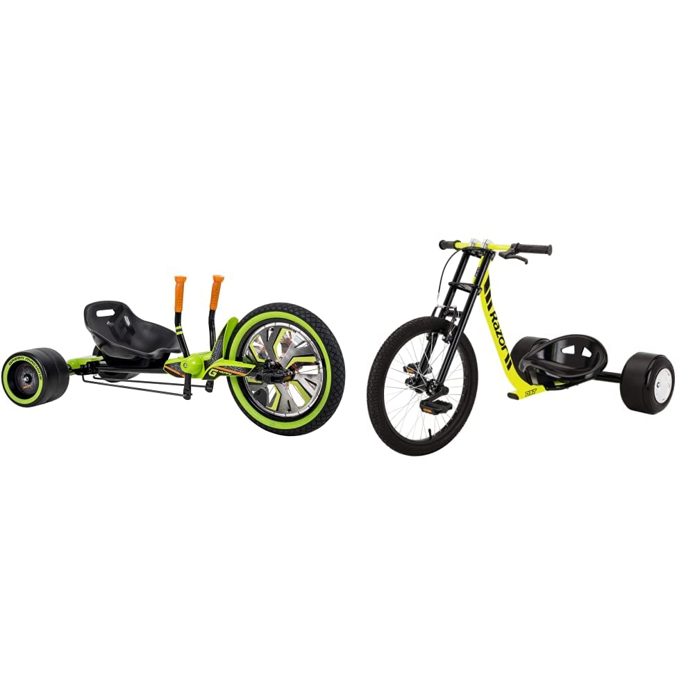 Huffy Green Machine 16” Drift Trike for Kids & Razor DXT Drift Trike
