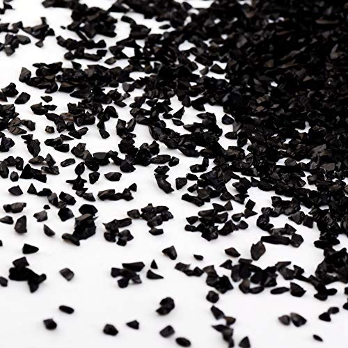 Crushed Glass Irregular Metallic Chips Sprinkles Chunky Glitter Black 100g 2-4mm for Nail Arts Craft DIY Vase Filler Epoxy Resin Mold Scrapbooking Jewelry Making Decoration (Black, 2-4mm)