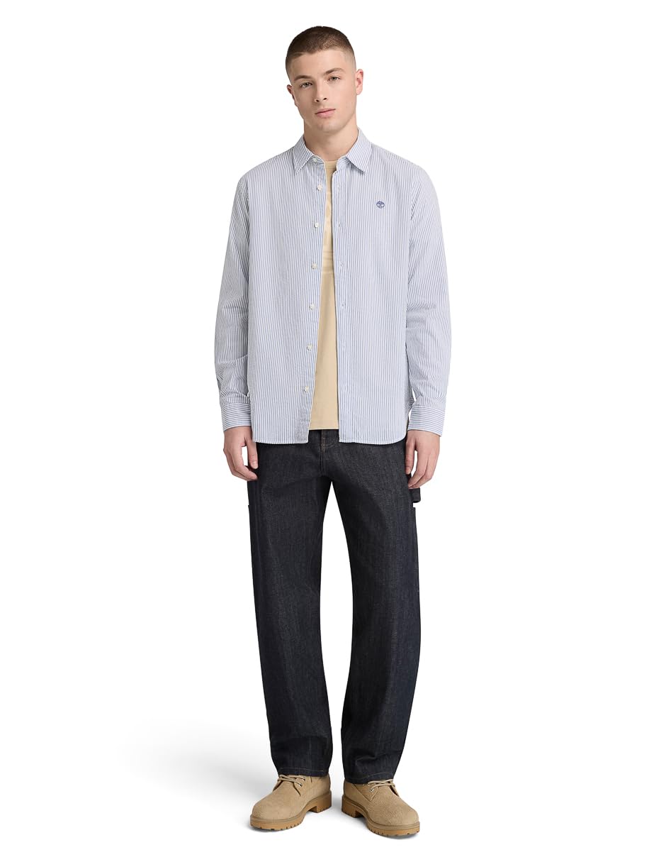 Camicia Timberland® Seersucker manica lunga a righe