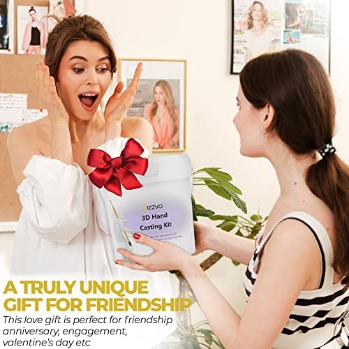 Family Hand Casting Kit 3D Gift | Hand Moulding Kit Couples for Childrens Adults | Ideal for Wedding | Engagement | Wedding Gift with Gold and Silver Paint