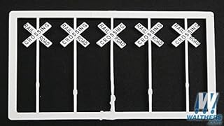 Railroad Crossbuck Warning Sign -- Modern US Style Railroad Crossing Lettering pkg(20)