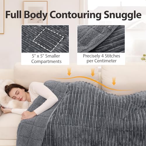 Image of Ultra-Soft Weighted Blanket for Adults(12 lbs, 60 inch x 80 inch Queen Size)