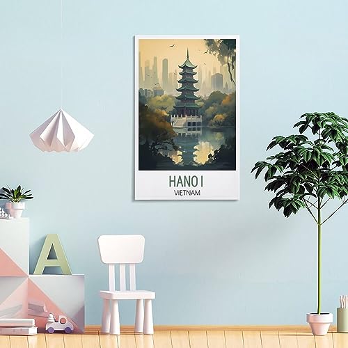 Poster vintage Hanoï de qualité supérieure comme décoration moderne