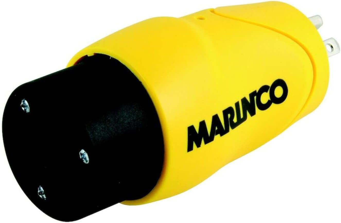 Marinco S15-30 Straight Adapter, 15A 125V Male To 30A 125V Female,Yellow : Boating Shore Power Adapters : Sports & Outdoors