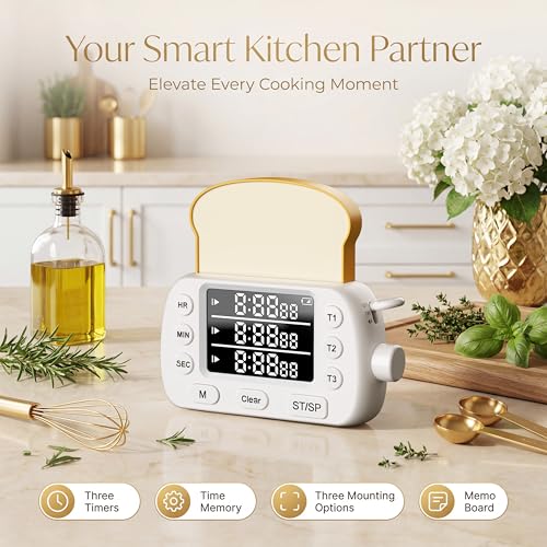 DoliWish Digital Kitchen Timer for Cooking Magnetic Countdown Timers White by DoliWish - Used condition - Image 2