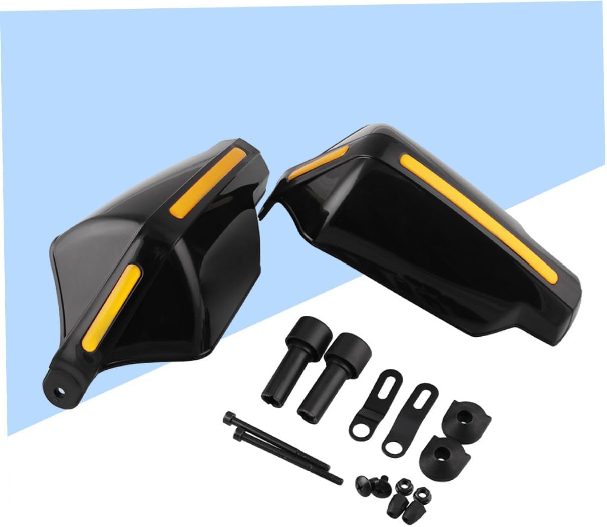 Motorcycle Handle Protector 7/8 Inch Handguard Universal Fit Motorbike Handguard Removable Wind Shield Reflective Strip