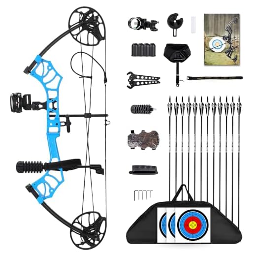 Compound Bow Package for Youth & Adults,Beginners and Women,22.5"-30" Draw Length,10-50 Lbs Draw Weight,290fps,Limbs Made in USA,Hunting Bow Archery Set