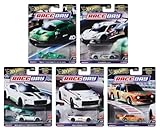 1:64 Scale Diecast Model Car Compatible with Hot Wheels Car Culture Race Day D Case Set of 5 Cars, FPY86-961D