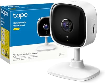 Tapo Telecamera Wi-Fi Interno C110, Videocamera Sorveglianza 2K(3MP), Visione Notturna, Audio Bidirezionale, Modalità Privacy, Notifiche in Tempo Reale del Sensore di Movimento