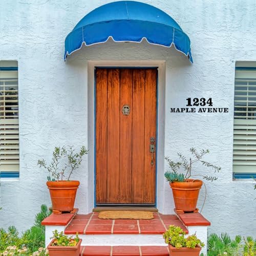 4 Inch Metal House Numbers, House Address Letters and Numbers for Outside Signs, Metal Letters Door Numbers Signage Street Address Plaque for Garden Door Mailbox Decor (Number 1) — view 3