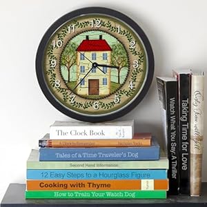 CafePress Primitive Folk Art Country Home 10" Wall Clock for Livingroom, Kitchen, or Office CafePress Primitive Folk Art Country Home 10 Wall Clock for Livingroom Kitchen or Office