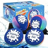 Korlon Skipping Water Balls, 4 Pack Skip Water Bouncing Ball with Mesh Bag, Summer Water Pool Toys for Kids Ages 4-8 8-12 Adults Games Cool Lake Beach Fun