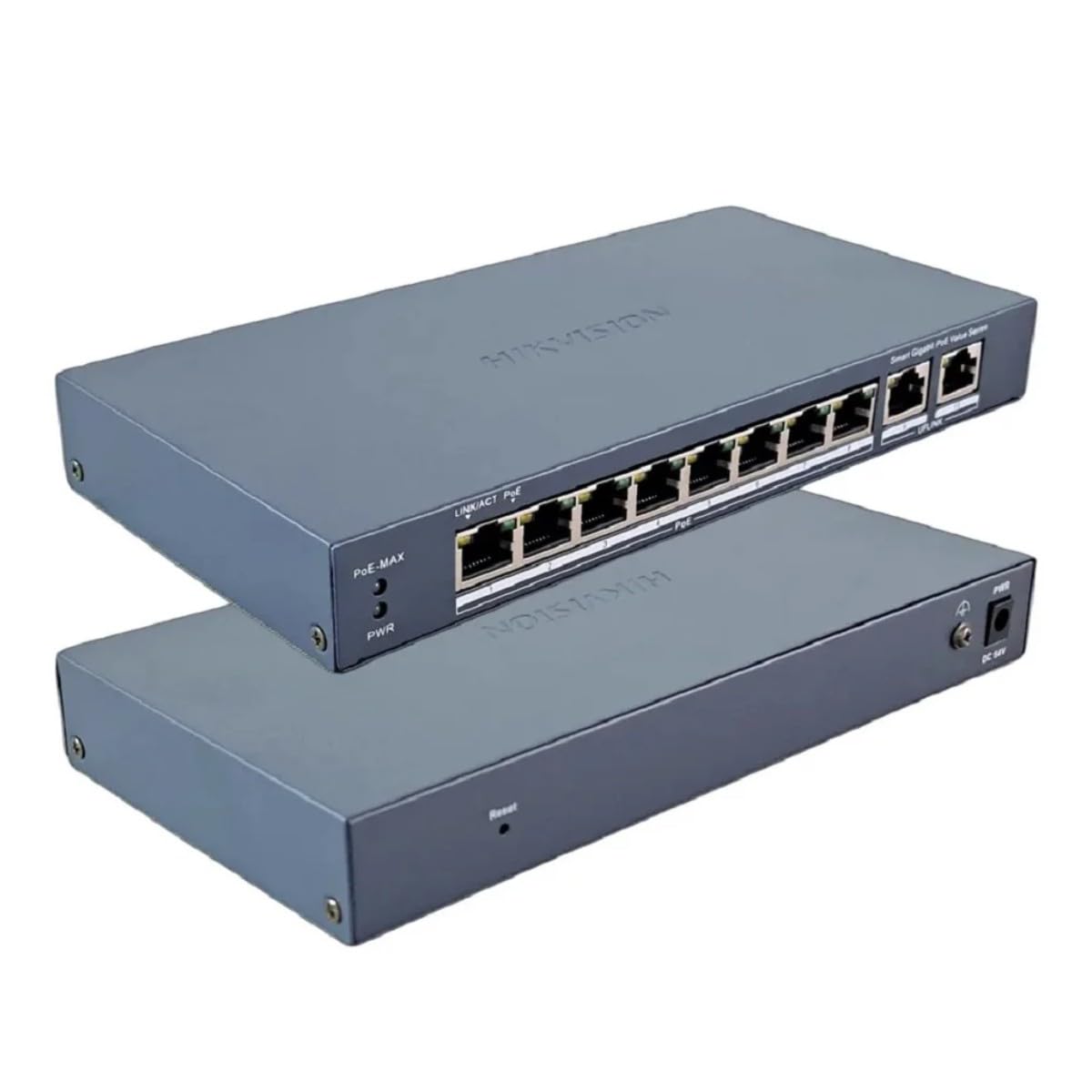 Switch Hikvision DS-3E1510P-EI/M(B) 8 Porte Gigabit PoE+ 802.3af/at + 2 Uplink