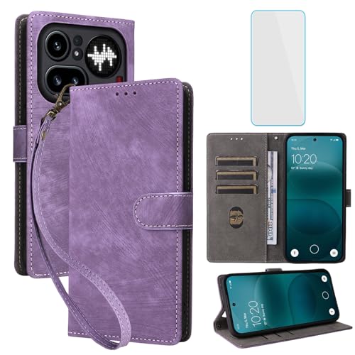 Étui portefeuille Nothing Phone 4A Pro coque protection écran film rabat cuir carte
